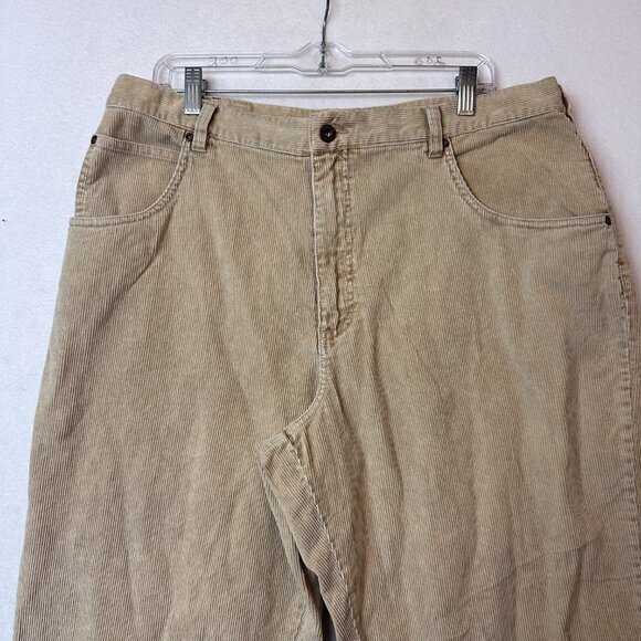 Vtg Lee Dungarees Corduroy Pants Men‎ 38 x 32 tan khaki Loose Straight baggy Y2K - Picture 2 of 7